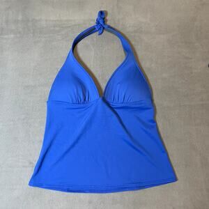 Victoria's Secret Tankini Top Womens Small Blue Halter Swim Beach Vacation